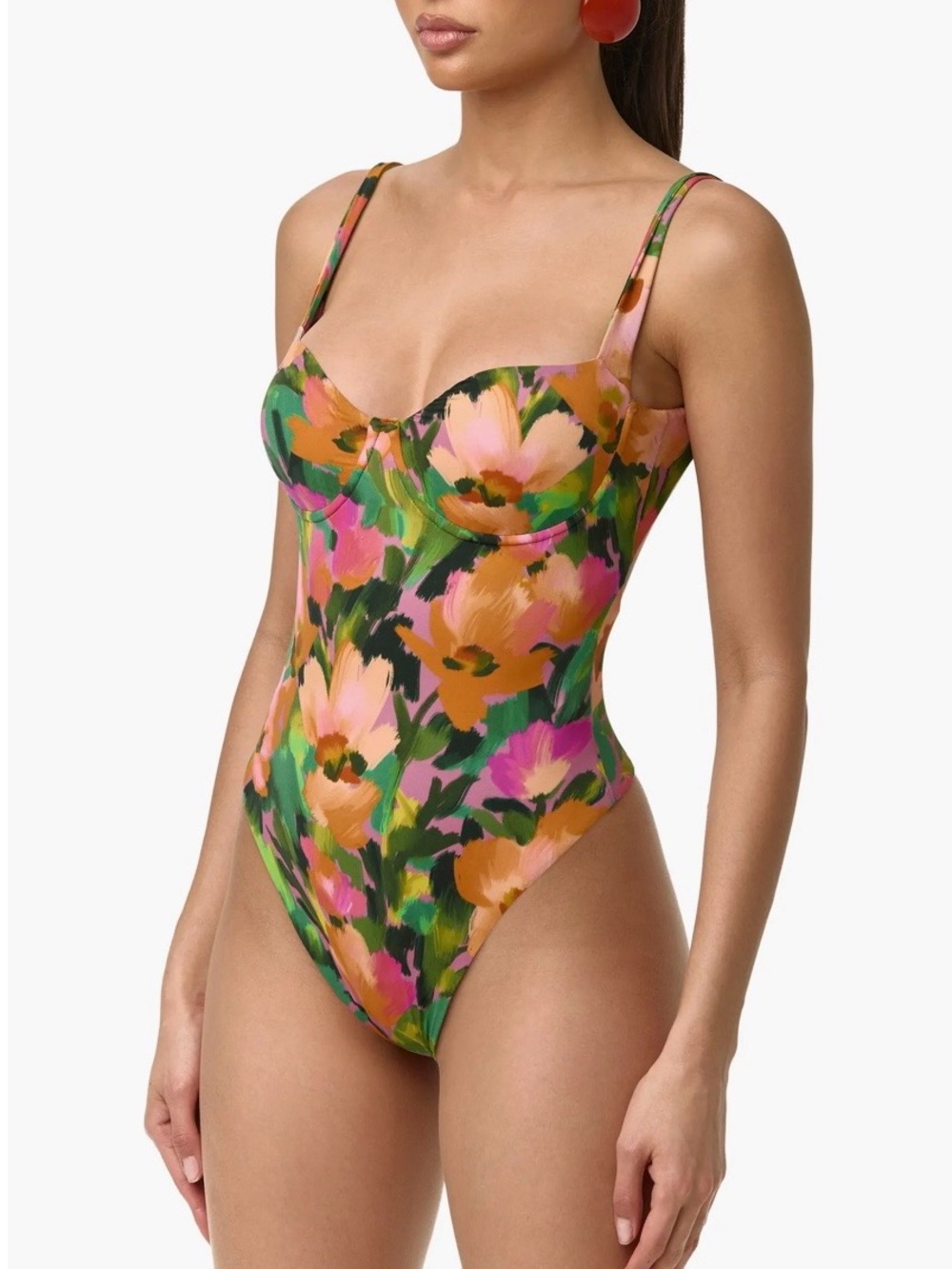 Naked Wardrobe print tank floral bodysuit
